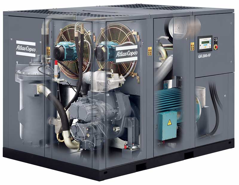 Atlas Copco GR 200-FF rotary screw air compressor
