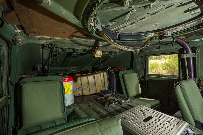 Humvee -interior -rear