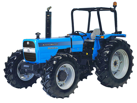 The old Landini Super 8860 utility tractor front on