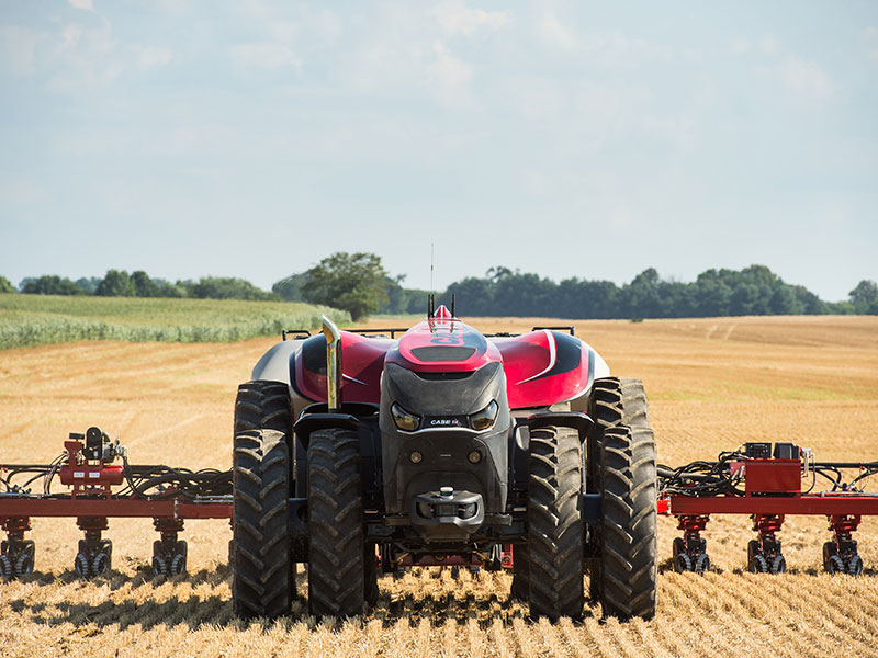 The Case IH ACV driving through a field