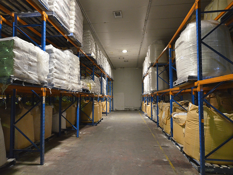 The Platinum Warehousing arm of the business. Washing powder storage on right
