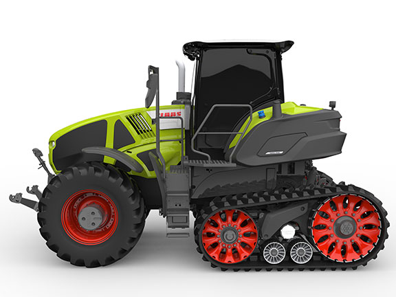 An artists display of the Claas 900 terra trac