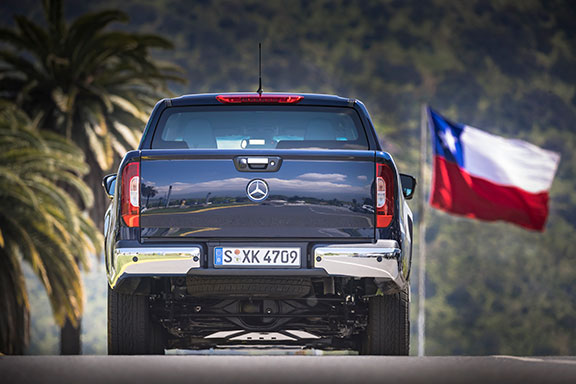 The X-Class from behind