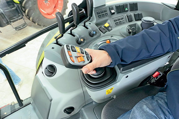 The Claas Arion and its multifunction control lever