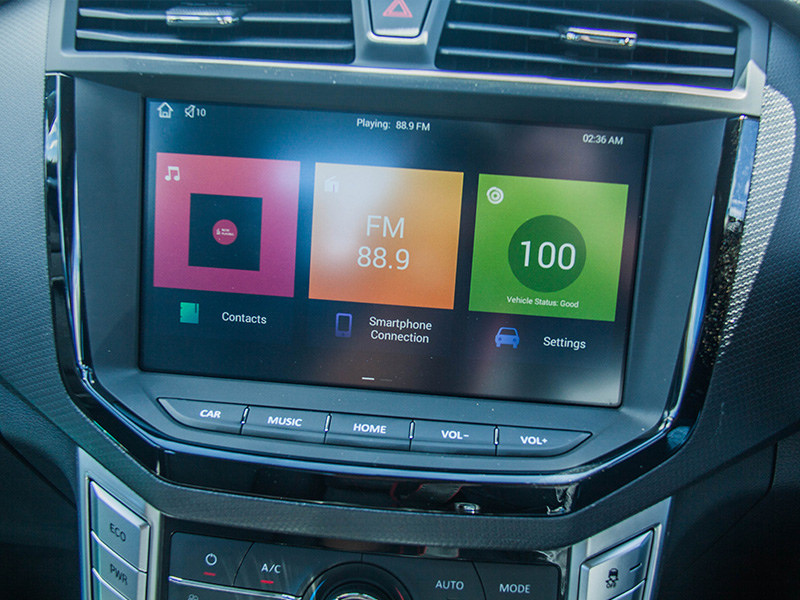  The 10-inch touch screen infotainment system features Apple car play and Android connectivity 