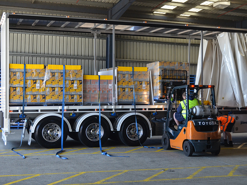 Loading at Diageo's Sydney warehouse