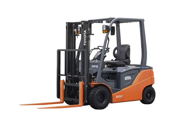 Toyota's new 8FB battery electric four-wheel counter-balance forklift
