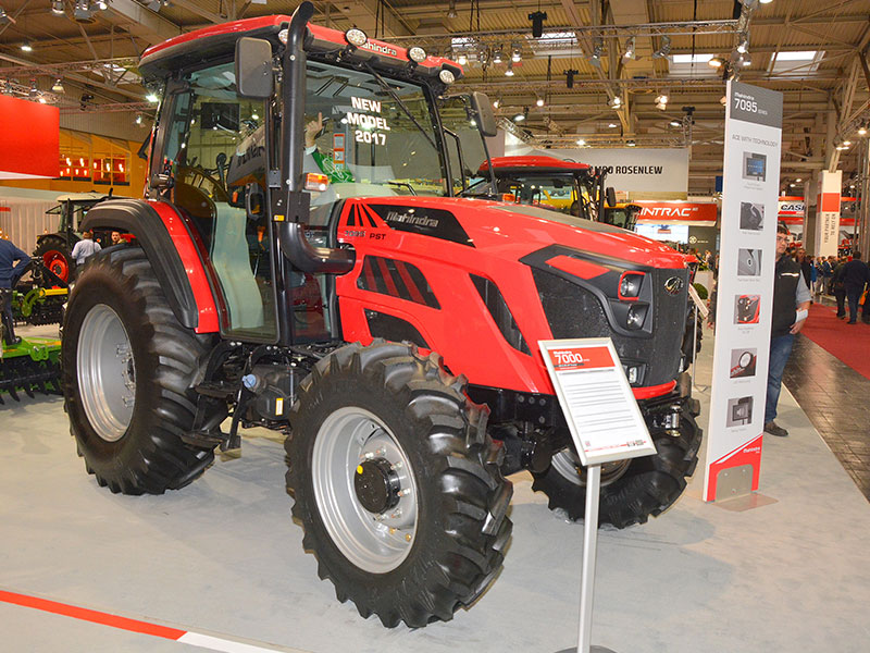 The New Mahindra 7095 tractor on display