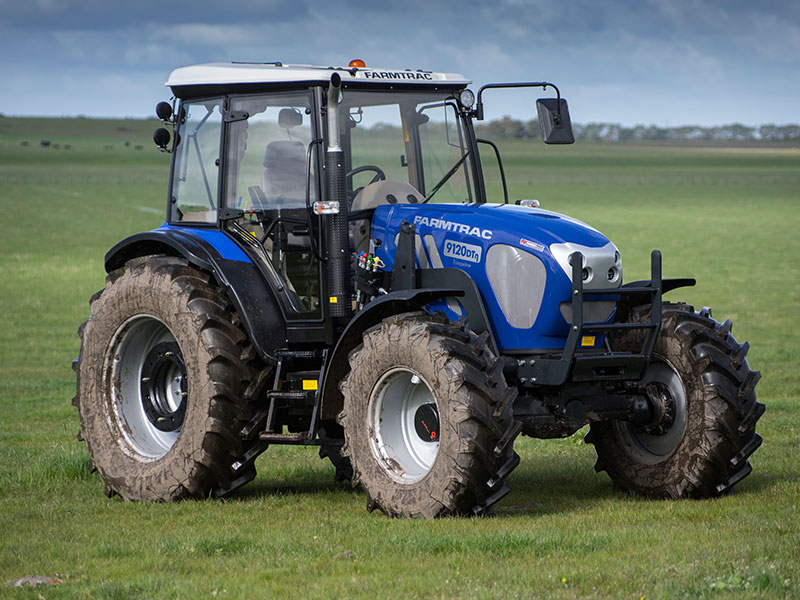 The Farmtrac 9120DTN tractor front on