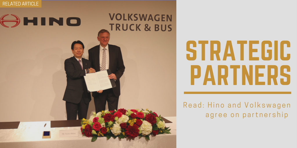  Related article: Hino and Volkswagen agree on partnership 