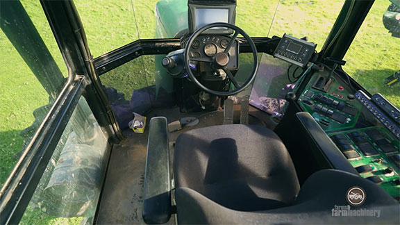 The rugged interior of the Crop Cruiser