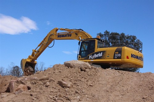 Komatsu HB335-1 Hybrid Rear View