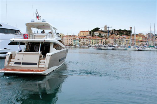Prestige 750 at Cannes harbour